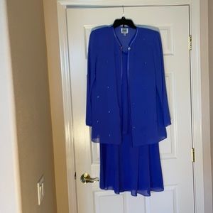 R & M Richards cerulean blue dress